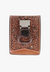 Nocona Mens Money Clip Floral Tooled Bifold Wallet