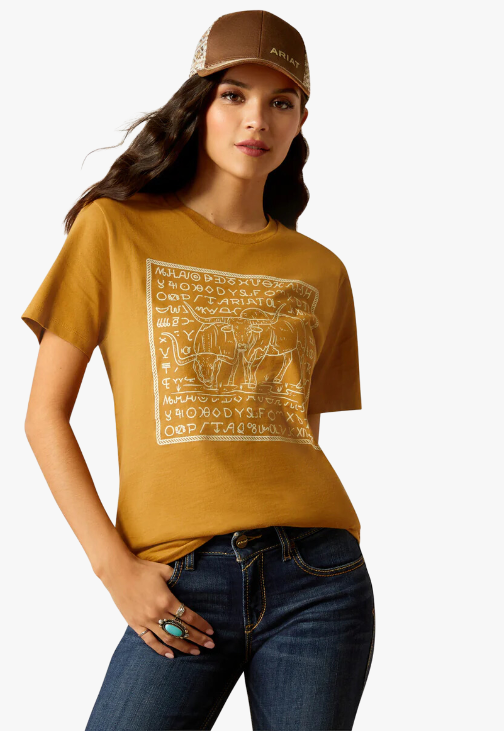 Ariat Womens Longhorn Brand T-Shirt