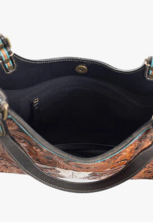 Myra Steer Creek Trail Hand-Tooled Bag