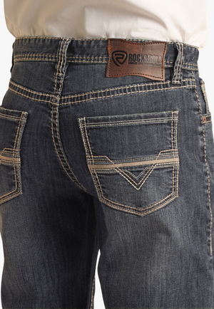 Rock & Roll Mens Rope Stitch Relaxed Jean