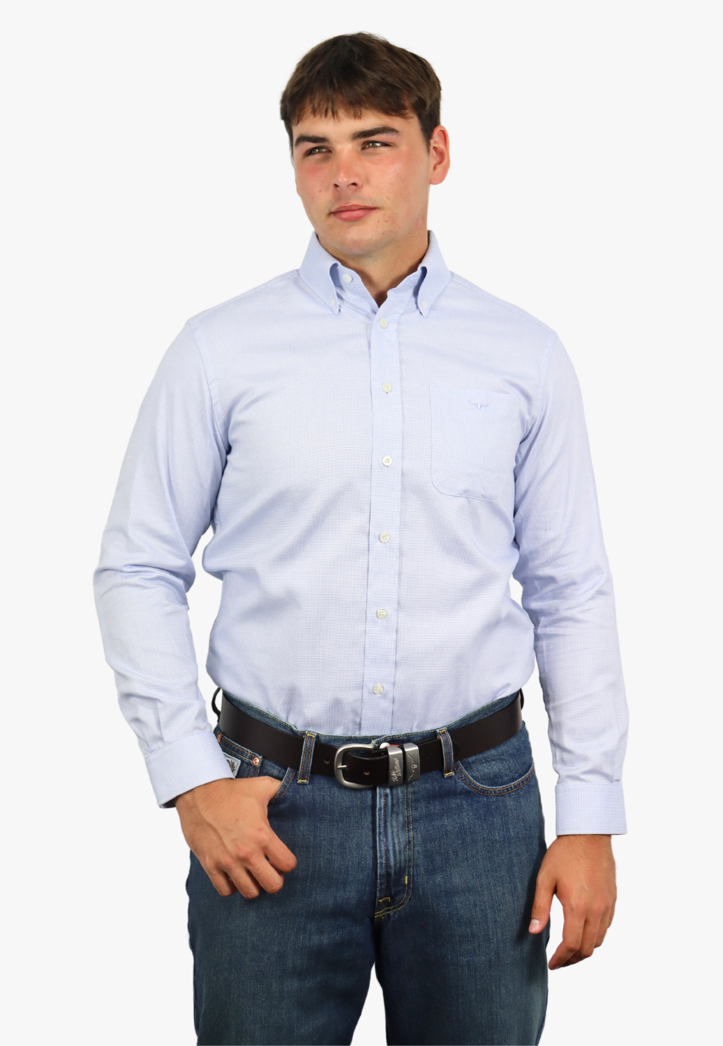 RM Williams Mens Mansfield Long Sleeve Shirt