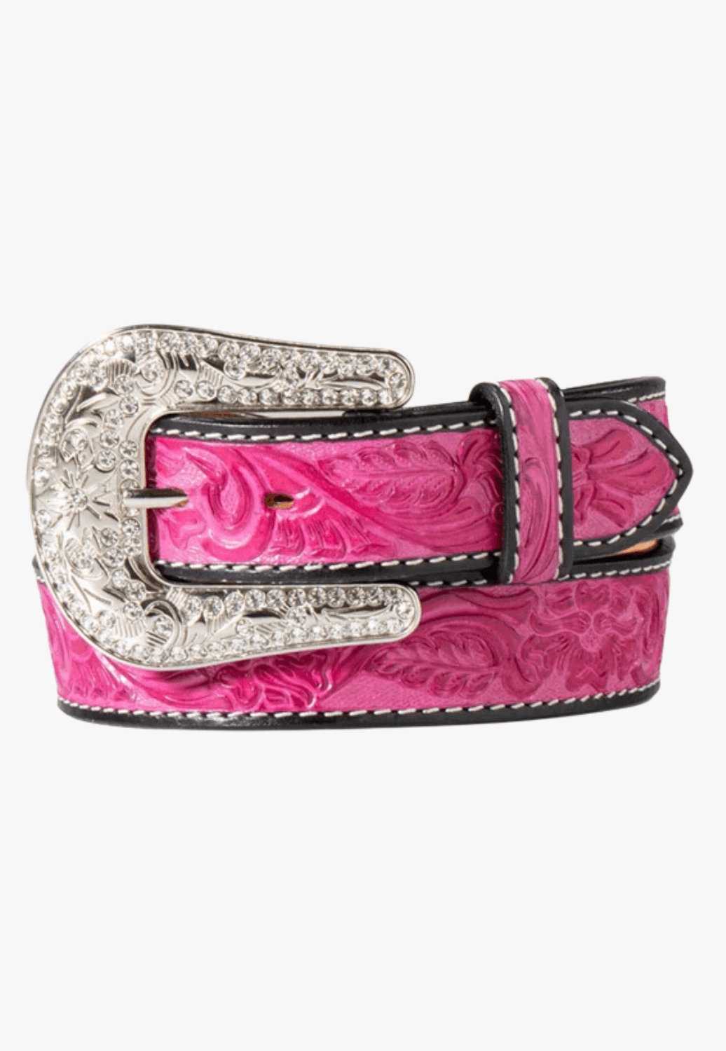 Angel Ranch Womens Hand Tooled Floral Belt