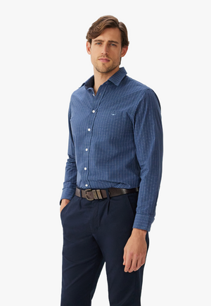 R.M. Williams Mens Regular Poplin Long Sleeve Shirt