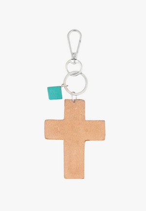 Myra Turquoise Bloom Cross Key Fob