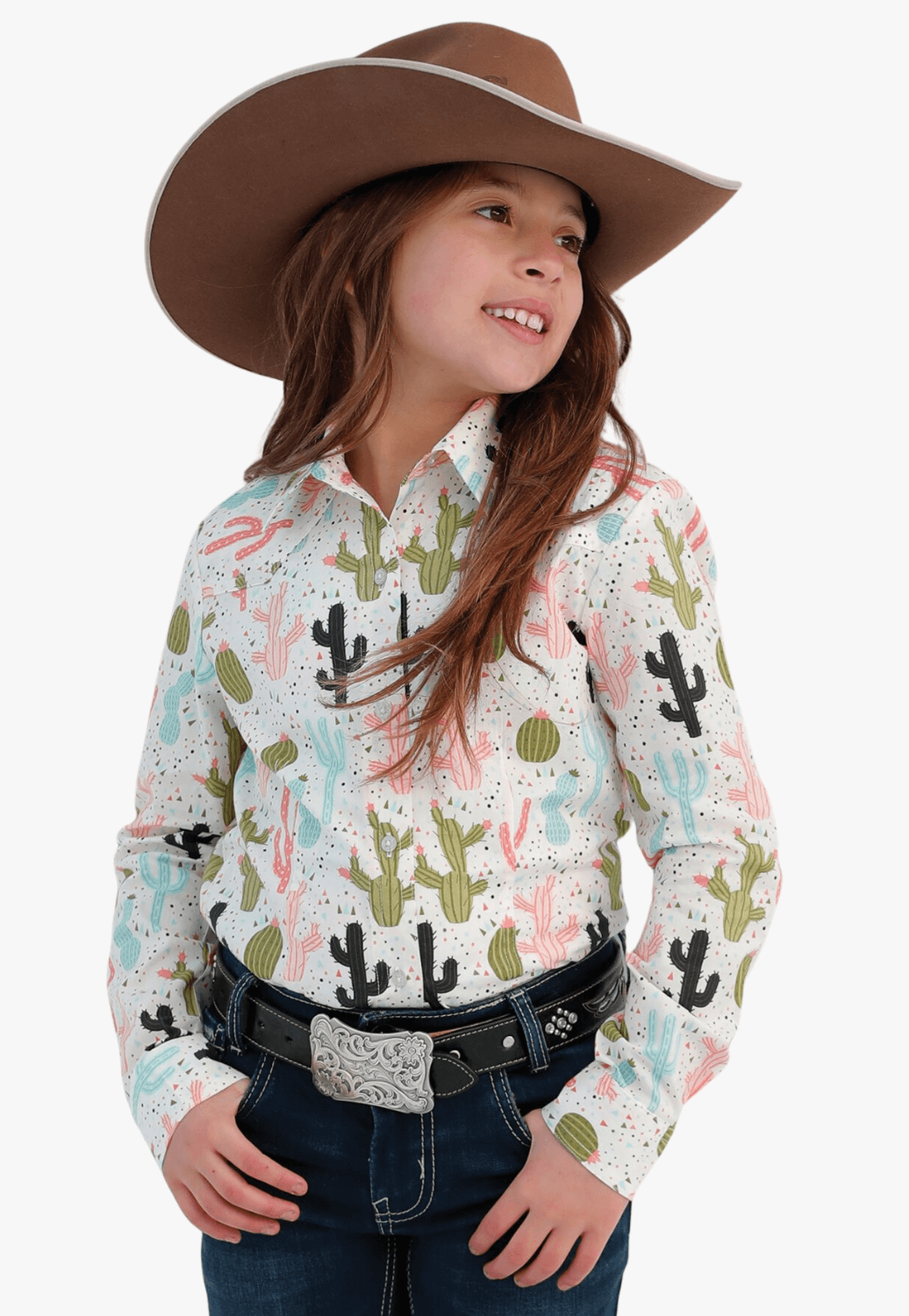 Cruel Girl Girls Cactus Print Long Sleeve Shirt