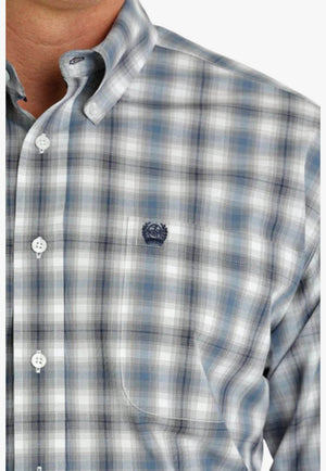 Cinch Mens Plaid Long Sleeve Shirt