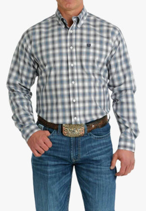 Cinch Mens Plaid Long Sleeve Shirt