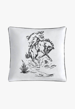 Ranch Life Bronc Rider Indoor/Outdoor Pillow