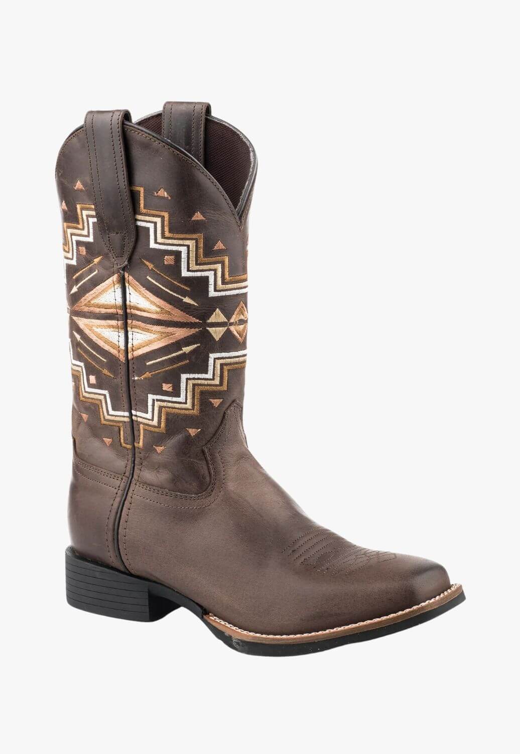 Roper Womens Monterey Aztec Square Toe Top Boot