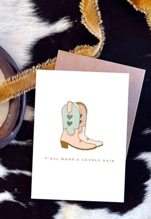 Tirzah Cowboy Boot Engagement Card