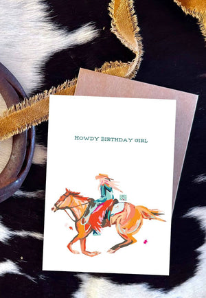 Tirzah Howdy Girl Birthday Card