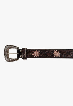 Nocona Womens Floral Embossed Belt