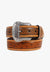 Nocona Mens Ostrich Inlay Tooled Belt