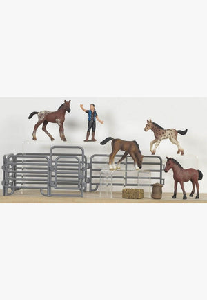 M and F Western Panel and Foal Play Set 2 - Appaloosa