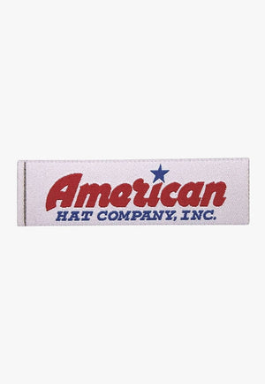 American Hat Company ACCESSORIES-General White American Hat Co Logo Hat Patch