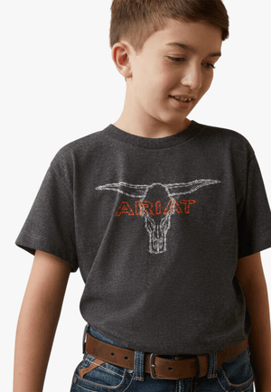 Ariat CLOTHING-Boys T-Shirts Ariat Boys Barbed Wire Steer T-Shirt
