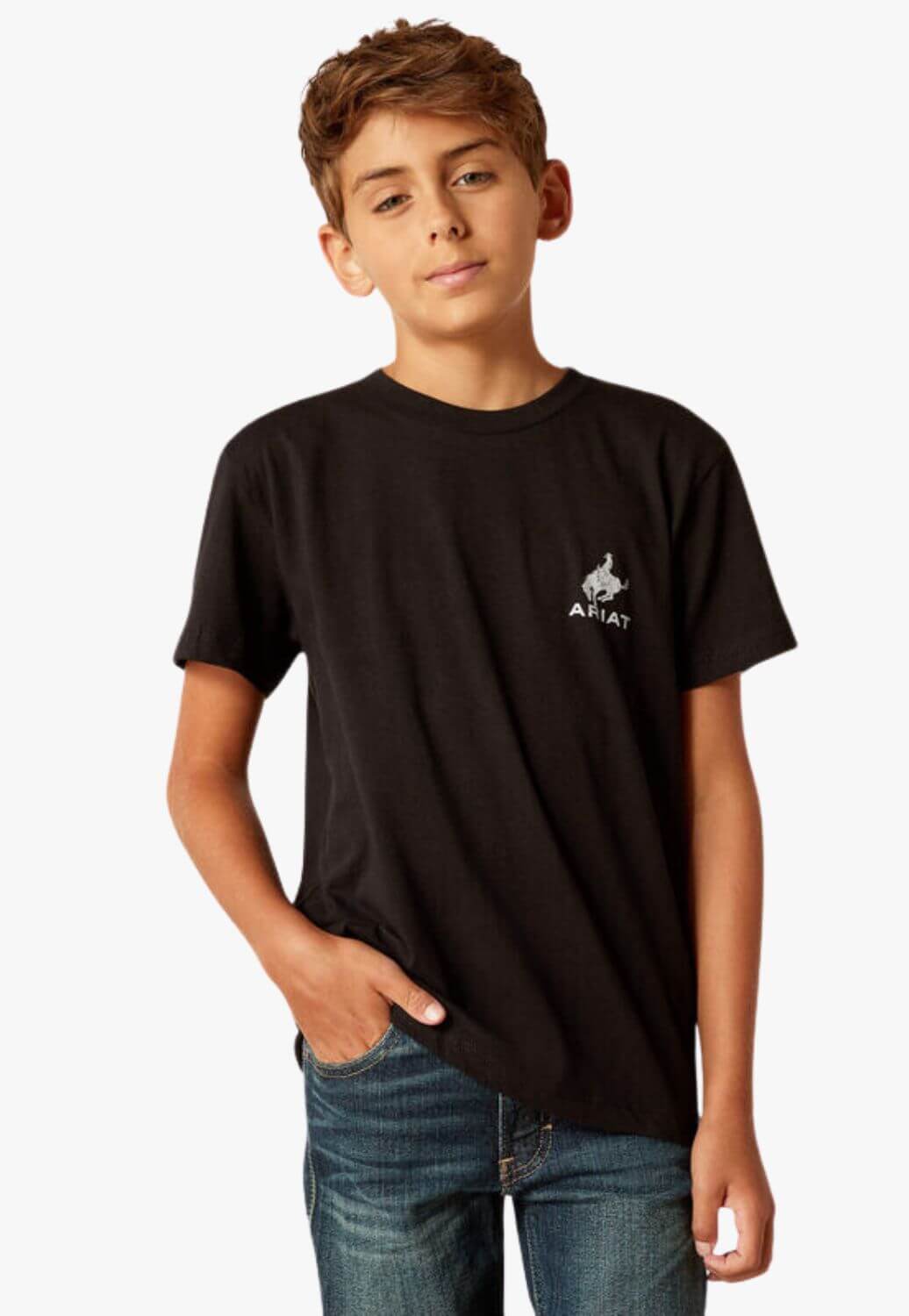 Ariat CLOTHING-Boys T-Shirts Ariat Boys Bronco Flag T-Shirt
