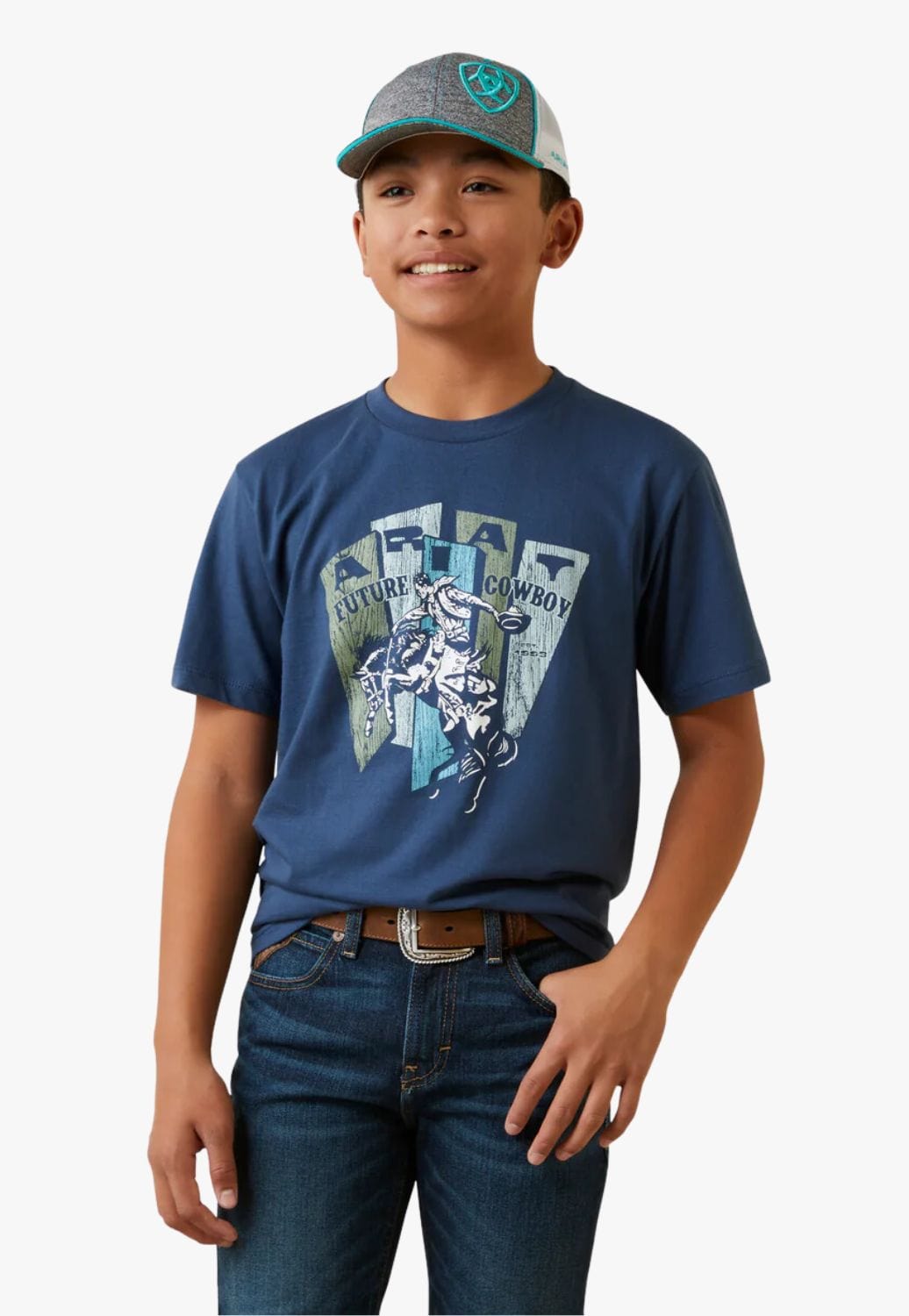 Ariat CLOTHING-Boys T-Shirts Ariat Boys Cowboy Planks T-Shirt
