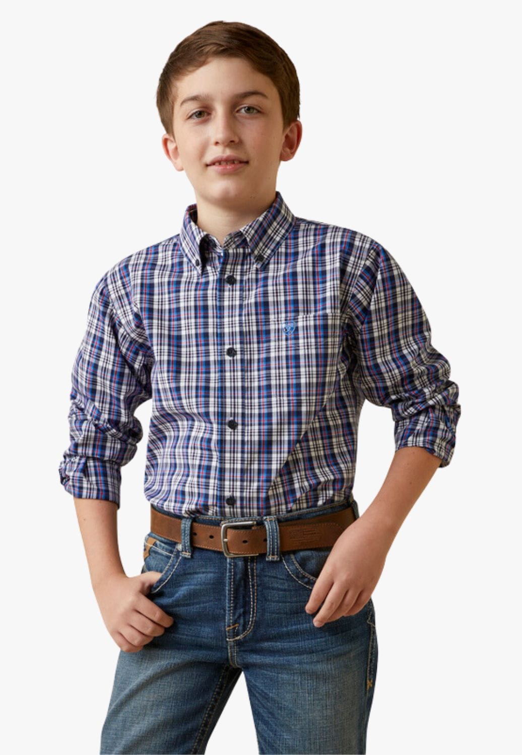 Ariat CLOTHING-Boys Long Sleeve Shirts Ariat Boys Pro Series Nolen Long Sleeve Shirt