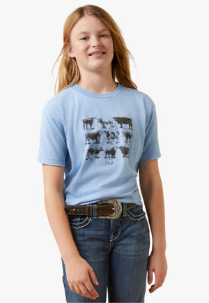 Ariat CLOTHING-Girls T-Shirts Ariat Girls Cow Chart T-Shirt