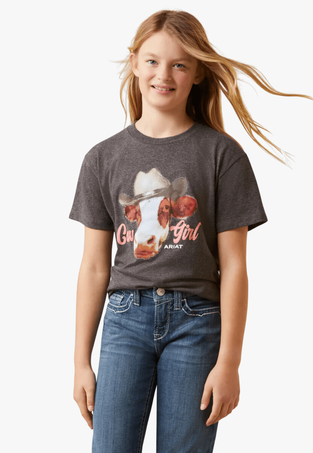 Ariat CLOTHING-Girls T-Shirts Ariat Girls Cow Girl T-Shirt