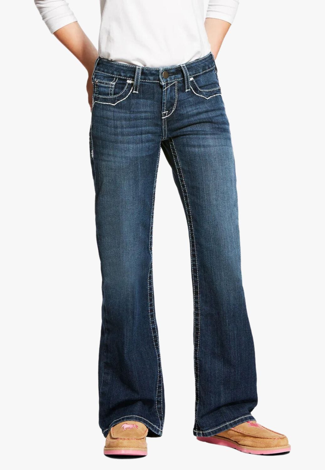 Ariat CLOTHING-Girls Jeans Ariat Girls REAL Entwined Boot cut Jean