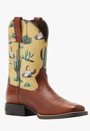Ariat FOOTWEAR - Kids Western Boots Ariat Kids Round Up Wide Square Toe Top Boot