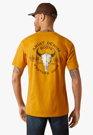 Ariat CLOTHING-MensT-Shirts Ariat Mens Bison Skull T-Shirt