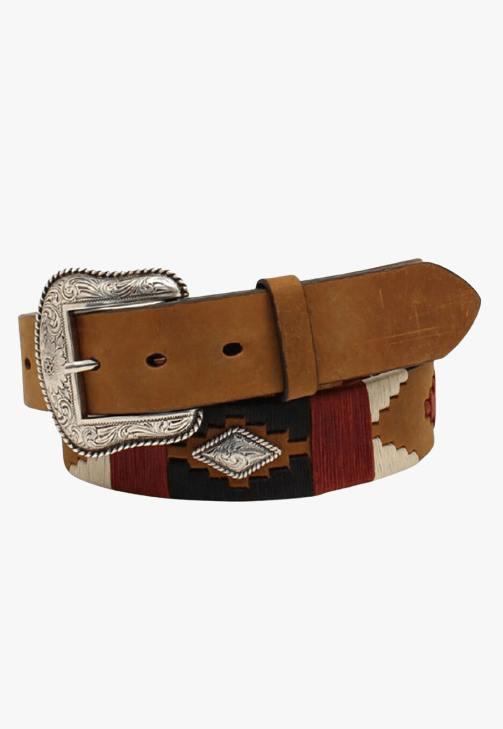 Ariat CLOTHING-Mens Belts & Braces Ariat Mens Multi Tone Southwestern Belt