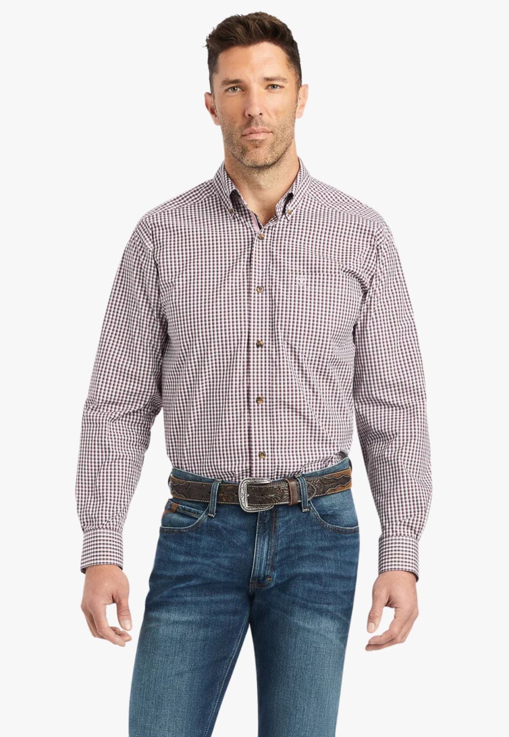 Ariat CLOTHING-Mens Long Sleeve Shirts Ariat Mens Pro Series Francis Classic Fit Long Sleeve Shirt