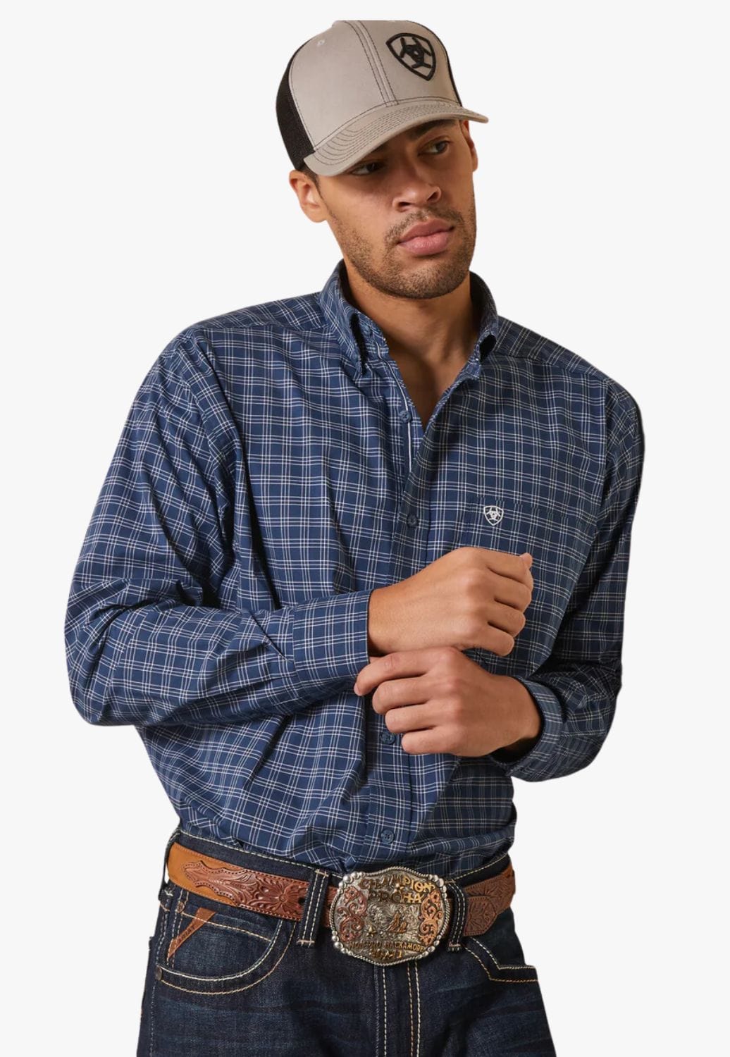 Ariat CLOTHING-Mens Long Sleeve Shirts Ariat Mens Pro Series Karim Classic Long Sleeve Shirt