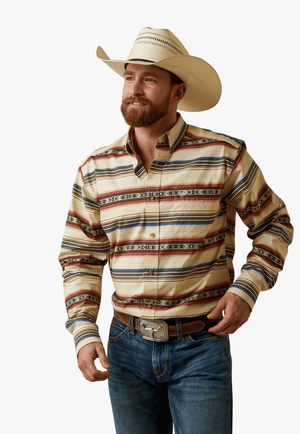 Ariat CLOTHING-Mens Long Sleeve Shirts Ariat Mens Pro Series Team Darren Fitted Long Sleeve Shirt