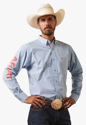 Ariat CLOTHING-Mens Long Sleeve Shirts Ariat Mens Pro Series Team Hylton Fitted Long Sleeve Shirt