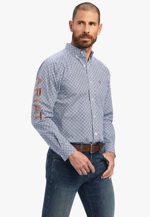 Ariat CLOTHING-Mens Long Sleeve Shirts Ariat Mens Pro Series Team Maurice Fitted Long Sleeve Shirt