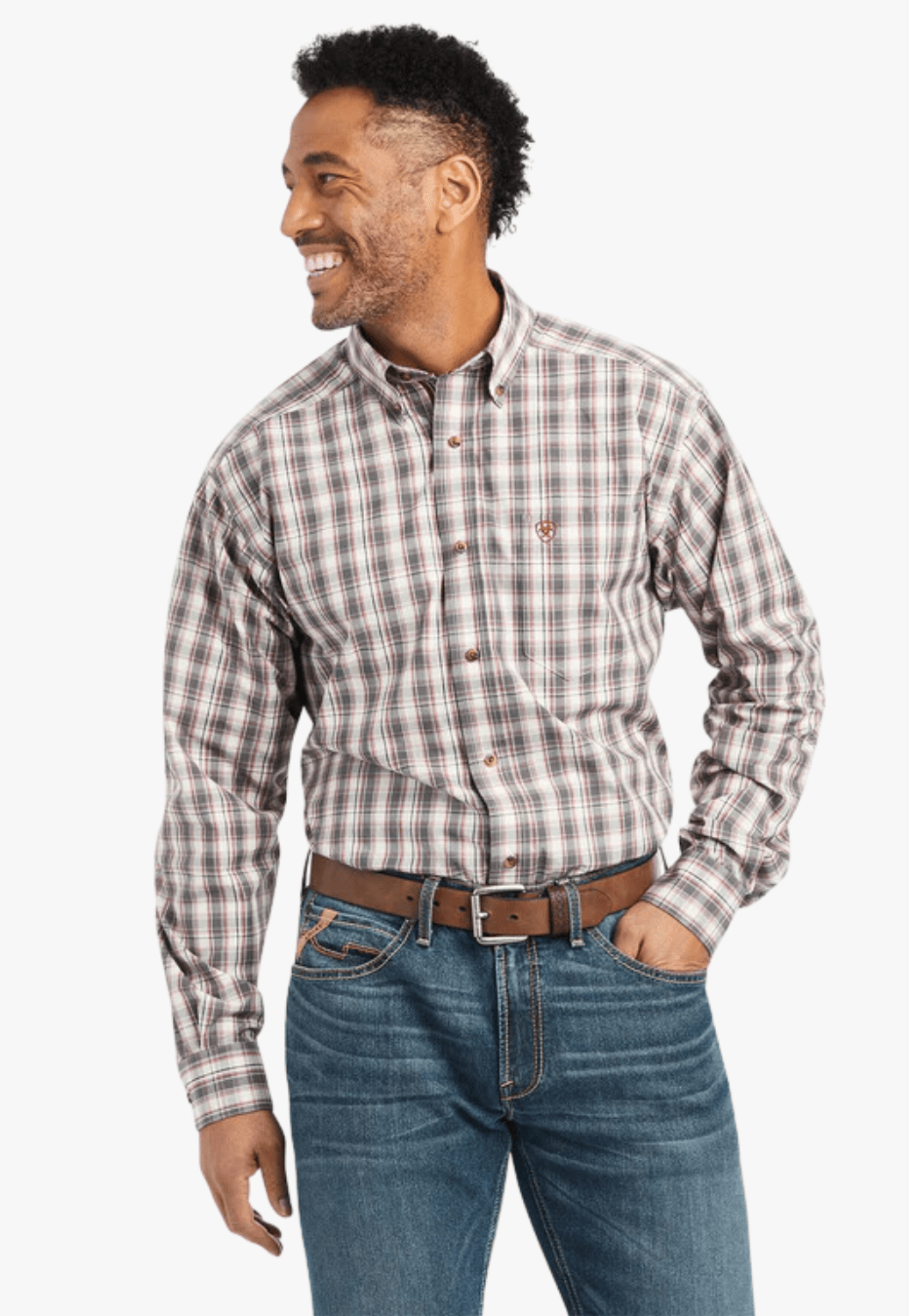 Ariat CLOTHING-Mens Long Sleeve Shirts Ariat Mens Pro Series Wynn Fitted Long Sleeve Shirt