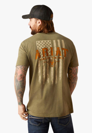 Ariat CLOTHING-MensT-Shirts Ariat Mens Western Vertical Flag T-Shirt