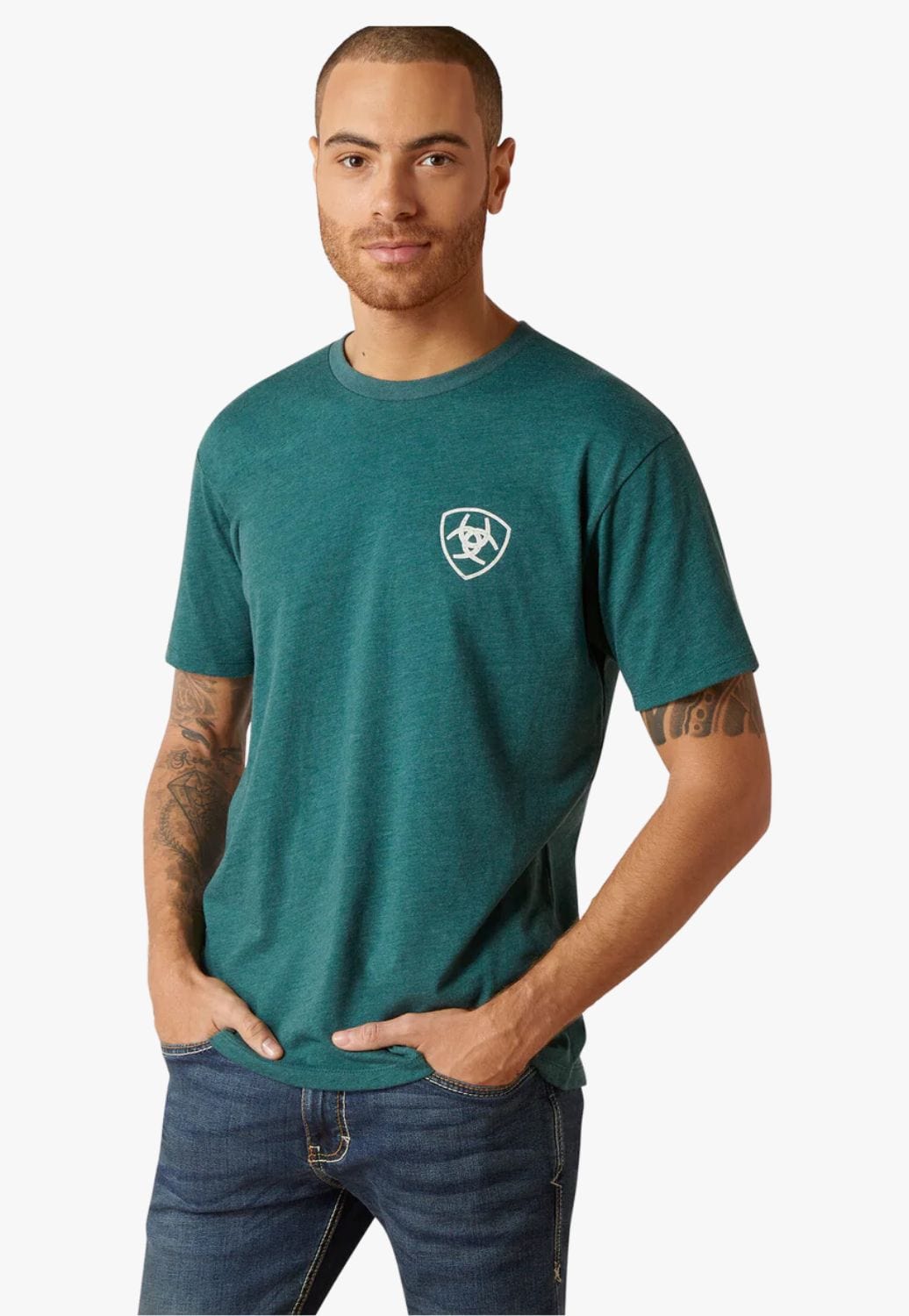 Ariat CLOTHING-MensT-Shirts Ariat Mens Western Wheat T-Shirt