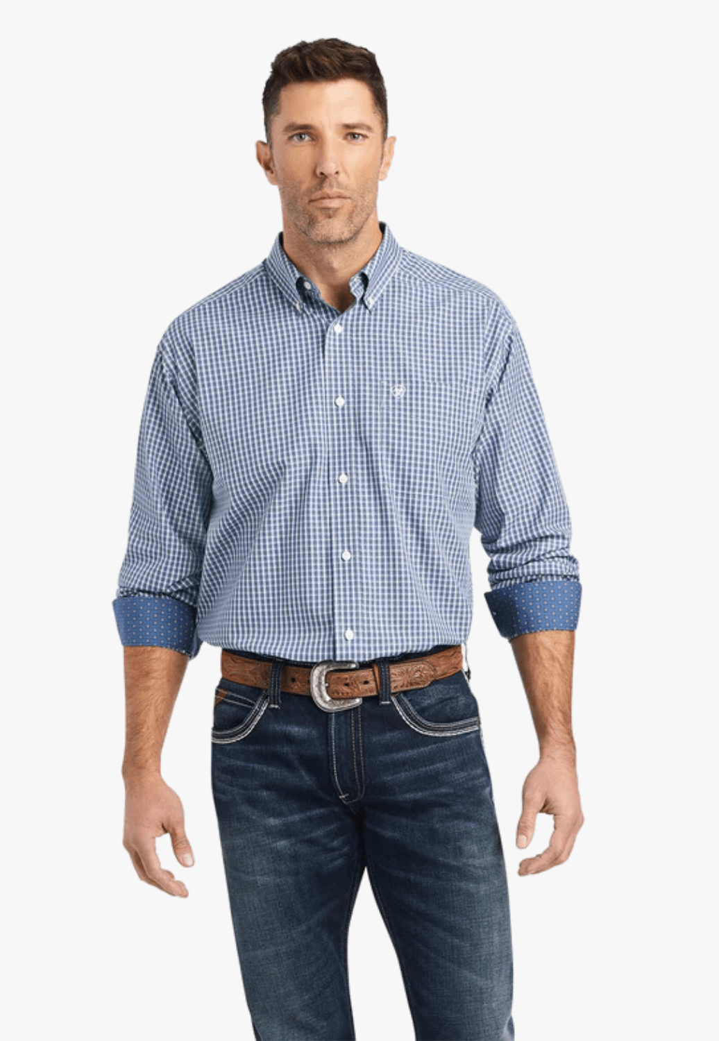 Ariat CLOTHING-Mens Long Sleeve Shirts Ariat Mens WF Ellison Classic Long Sleeve Shirt