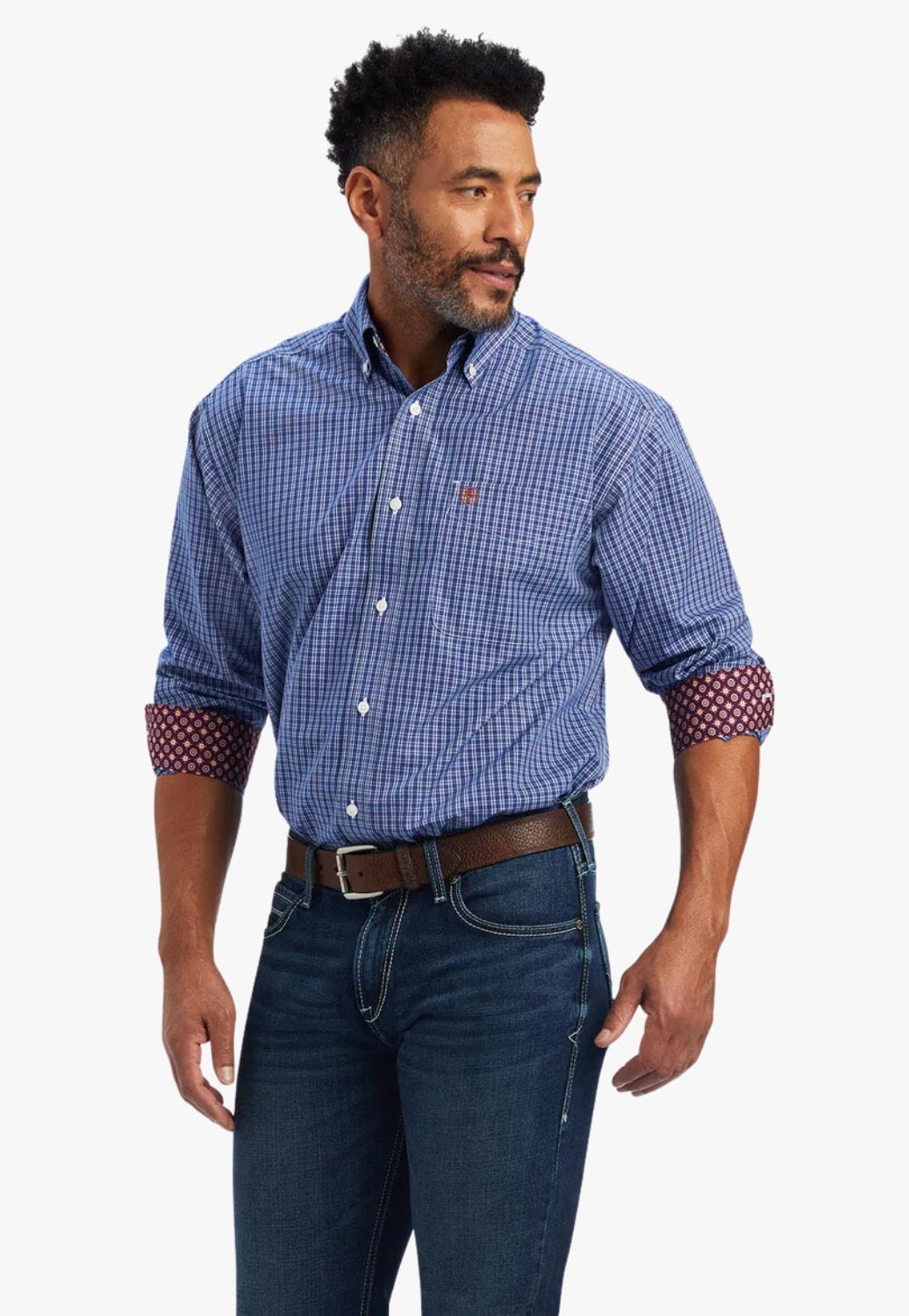 Ariat CLOTHING-Mens Long Sleeve Shirts Ariat Mens Wrinkle Free Dash Classic Long Sleeve Shirt