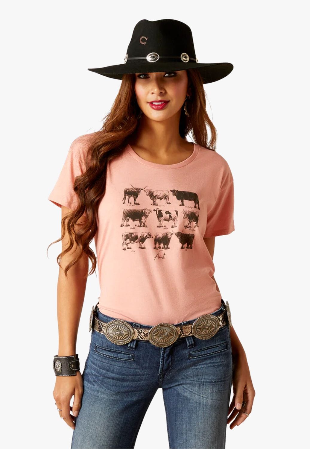 Ariat CLOTHING-WomensT-Shirts Ariat Womens Cow Chart T-Shirt