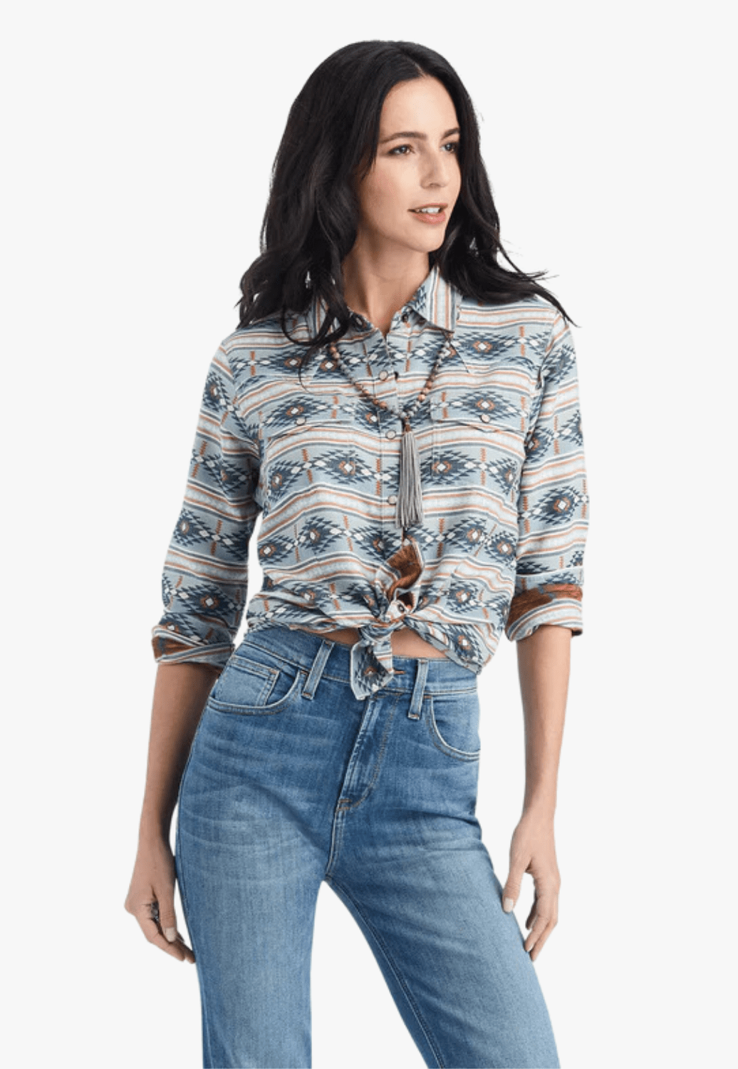 Ariat CLOTHING-Womens Long Sleeve Shirts Ariat Womens REAL Creekside Snap Long Sleeve Shirt
