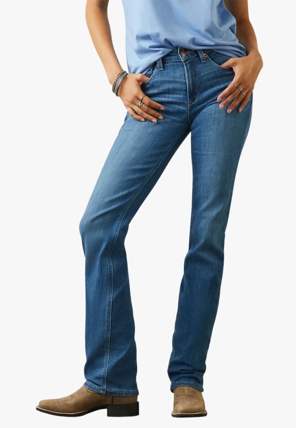 Ariat CLOTHING-Womens Jeans Ariat Womens REAL Eloise High Rise Straight Leg Jean
