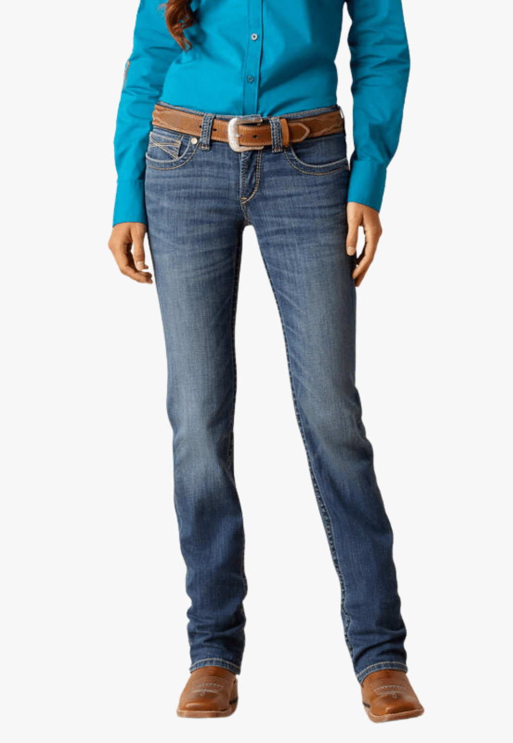 Ariat CLOTHING-Womens Jeans Ariat Womens REAL Everlee Mid Rise Straight Leg Jean