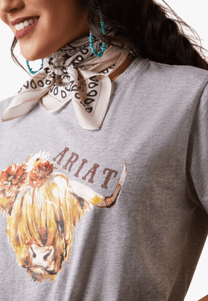 Ariat CLOTHING-WomensT-Shirts Ariat Womens REAL Highlander Rose T-Shirt