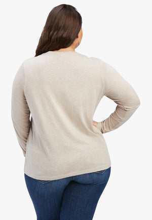 Ariat CLOTHING-Womens Long Sleeve Shirts Ariat Womens REAL Logo Relaxed Long Sleeve Shirt