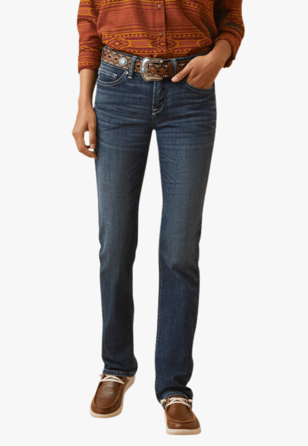 Ariat CLOTHING-Womens Jeans Ariat Womens REAL Phoebe Perfect Rise Straight Leg Jean