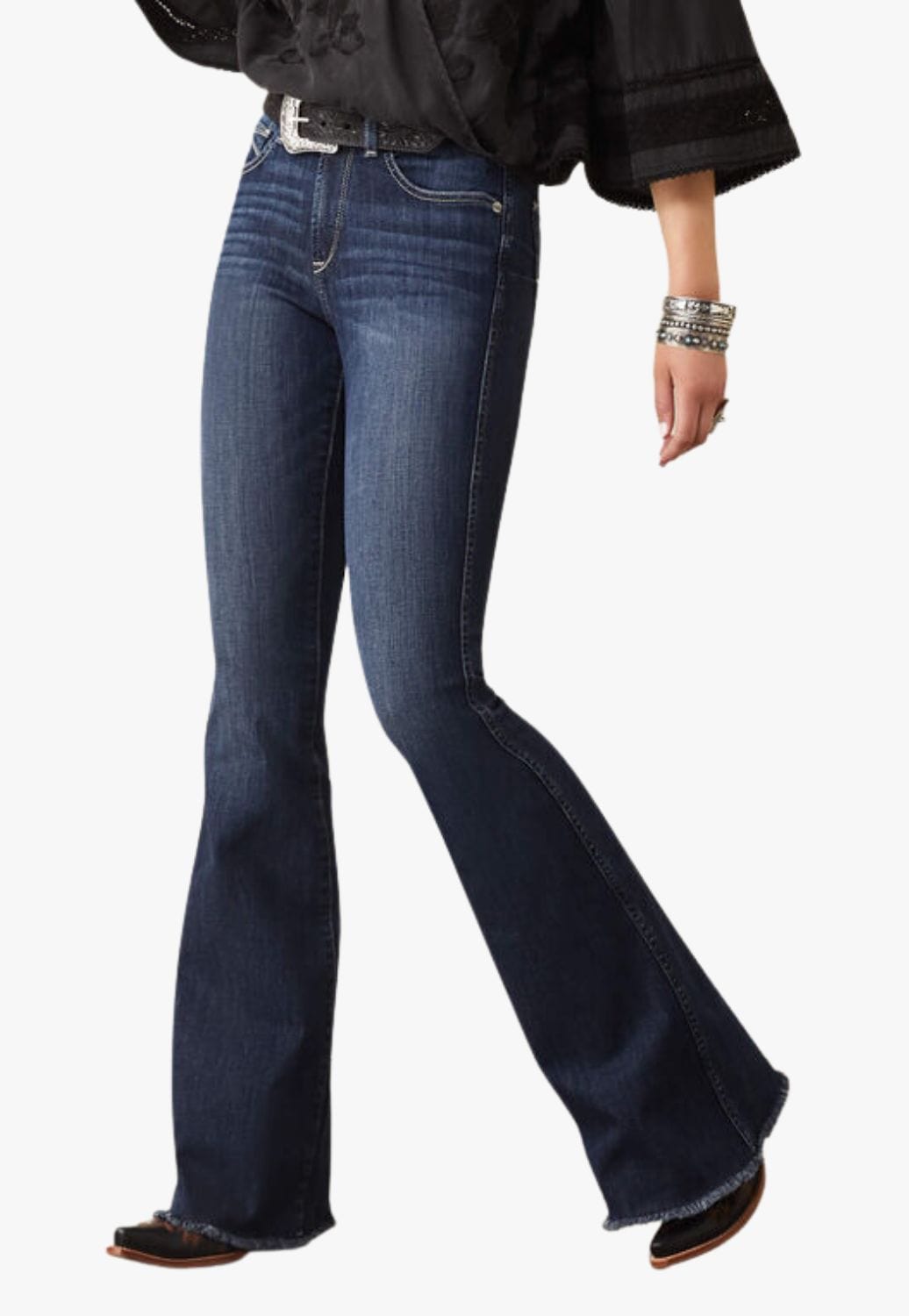 Ariat CLOTHING-Womens Jeans Ariat Womens REAL Raegan High Rise Flare Jean