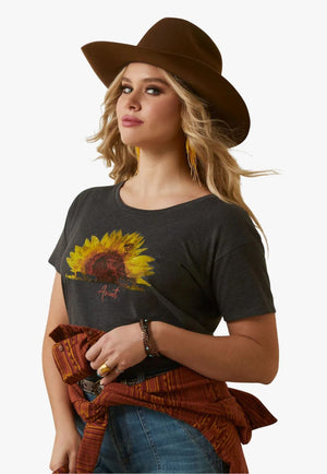 Ariat CLOTHING-WomensT-Shirts Ariat Womens Sunflower Cow T-Shirt