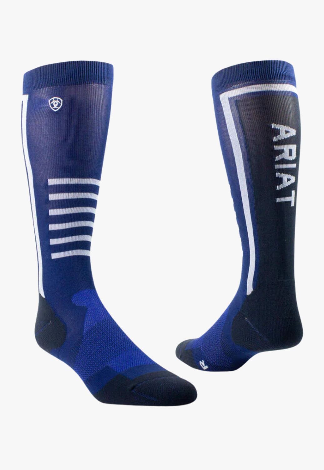 Ariat ACCESSORIES-Socks OSFA / Blue/Black Ariat TEK Slimline Performance Sock