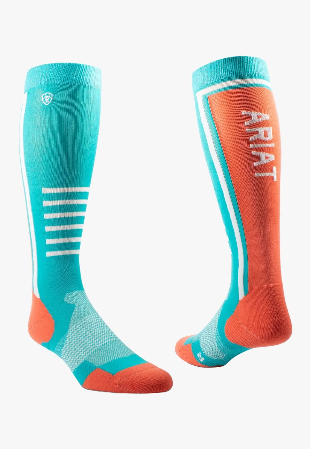 Ariat ACCESSORIES-Socks OSFA / Teal/Orange Ariat Tek Slimline Performance Sock